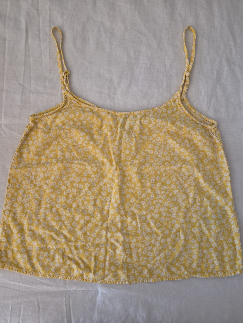 H&M Yellow Floral Spaghetti-Strap Tank